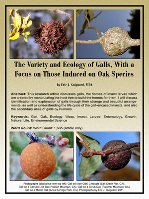 cover image of The Variety and Ecology of Galls, With a Focus on Those Induced on Oak Species